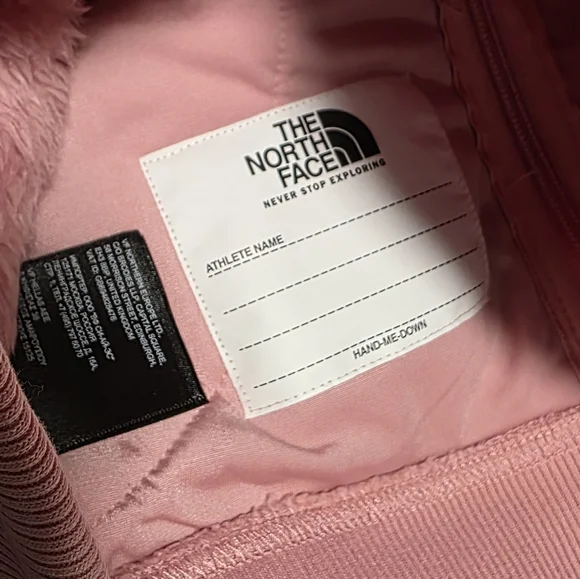 Girls' Size 5 The North Face Kids Pink Fleece Hoodie Sweater - Picture 8 of 12